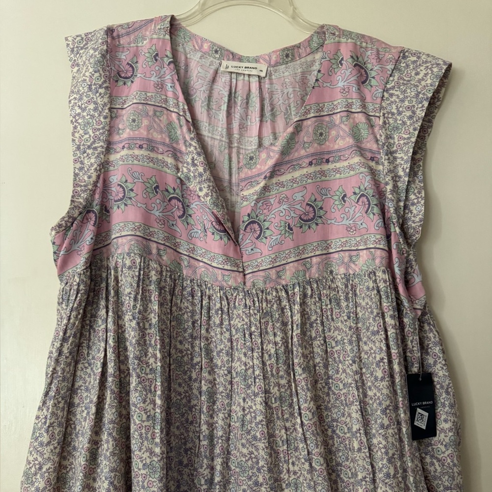 Love Stitch Pink and Purple Floral Blouse